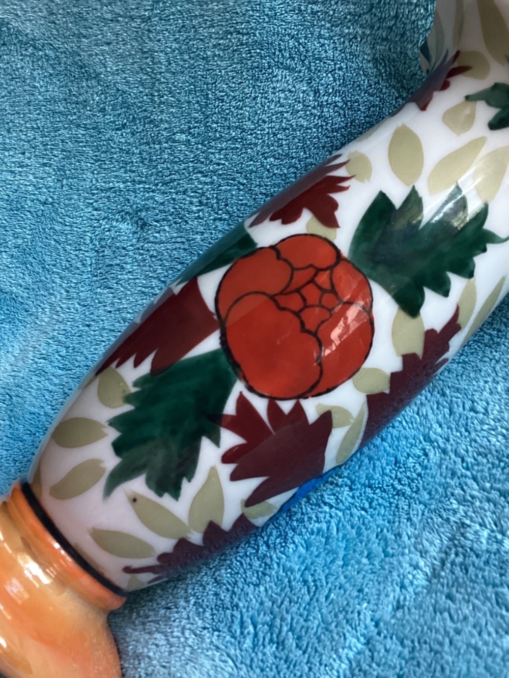 VINTAGE COLORFUL LUSTERWARE FLORAL BUD VASE - Picture 5 of 11
